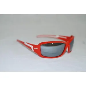 Lazer Xenon X1 Sunglasses Red Frame w/ Smoke Lens Blocks 100% UVA and UVB Rays