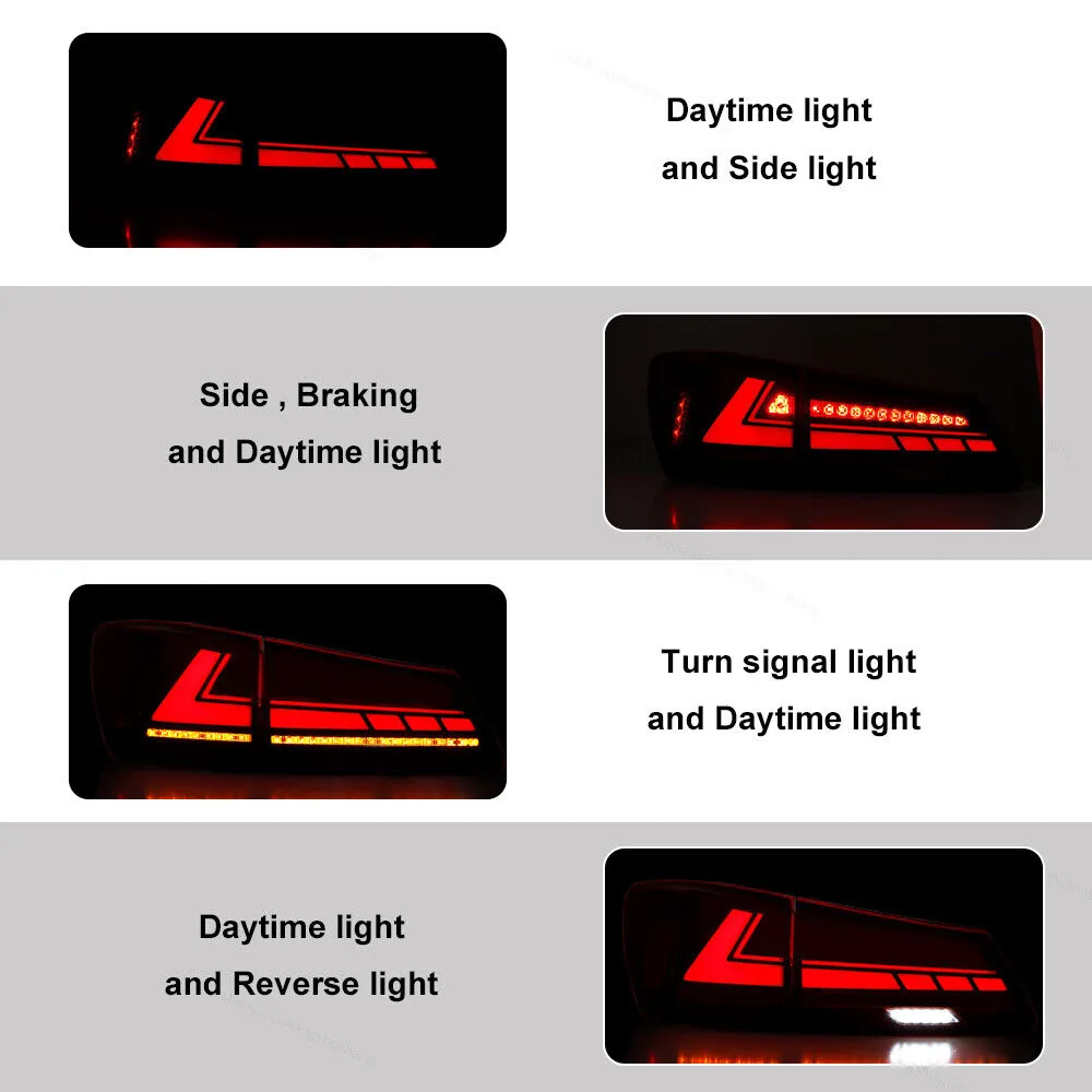 Lexus IS250 IS350 ISF 2006-2013 RGB V1 Taillights Color Changing App Controlled