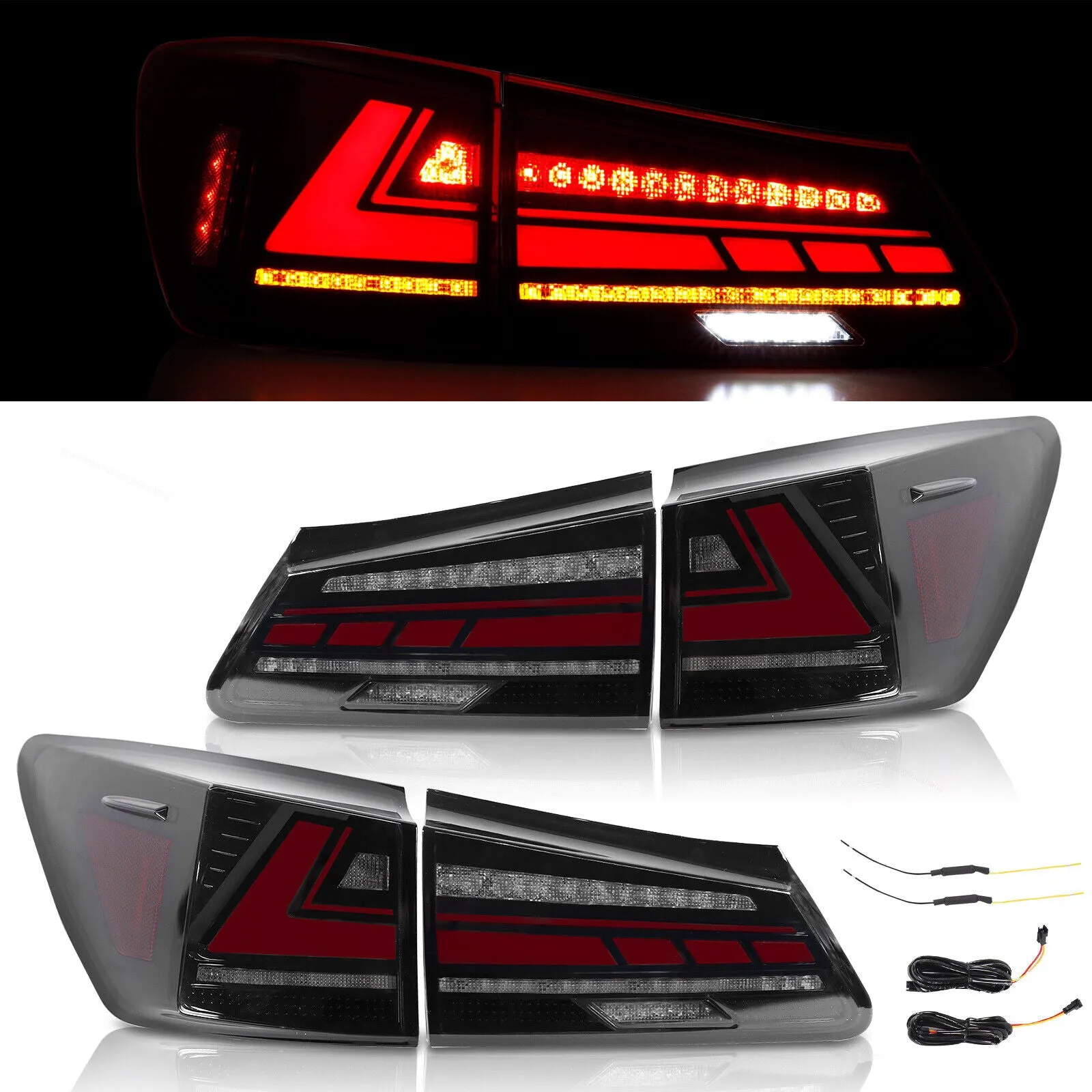 Lexus IS250 IS350 ISF 2006-2013 RGB V1 Taillights Color Changing App Controlled