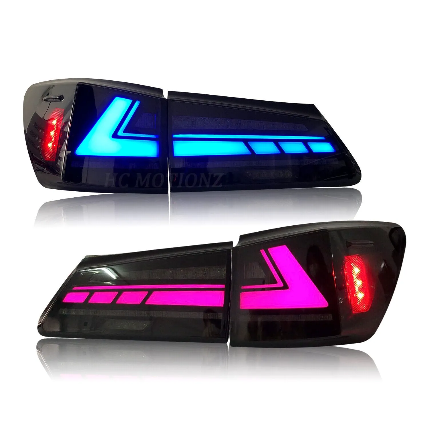 Lexus IS250 IS350 ISF 2006-2013 RGB V1 Taillights Color Changing App Controlled