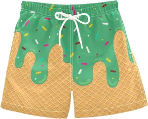Little Boy Swim Trunks Quick Dry Swimsuit Bathing Suits Beach Board Shorts with Mesh Lining 2-12Years