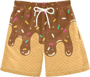 Little Boy Swim Trunks Quick Dry Swimsuit Bathing Suits Beach Board Shorts with Mesh Lining 2-12Years