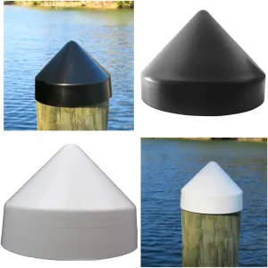 Marine Dock Coned Piling Cap,100% Polyethylene Material, Lasts 10  Years