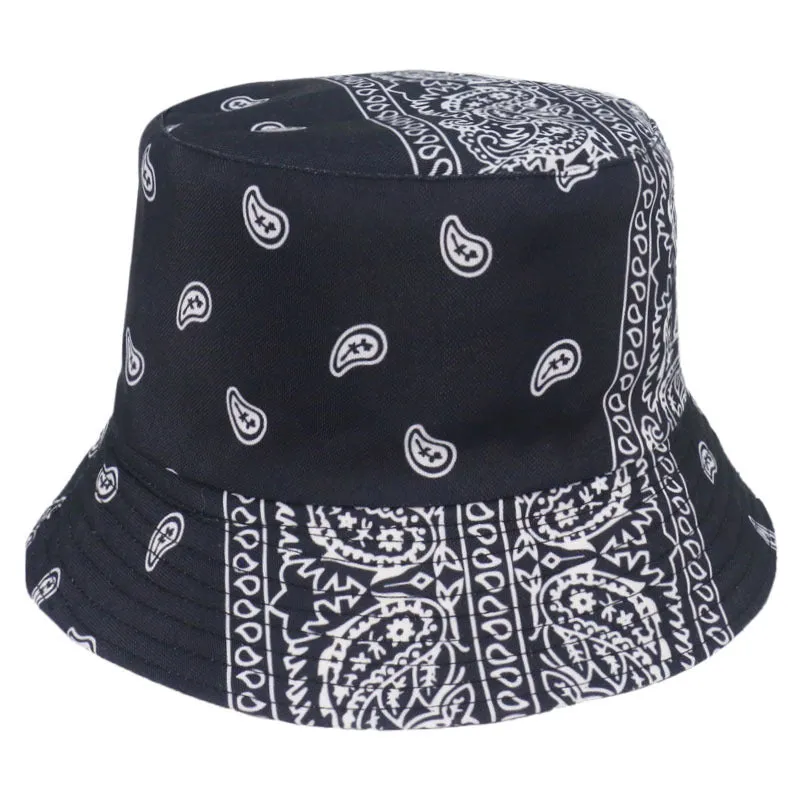 Men and women cashew print fisherman hat tide street fashion sun protection hat sun hat basin hat