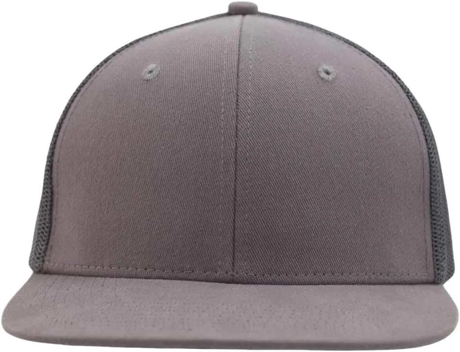 Men Flat Brim Trucker Hat(M,L,XL,XXL),Plain Blank Adjustable Solid Color Snapback Baseball Caps
