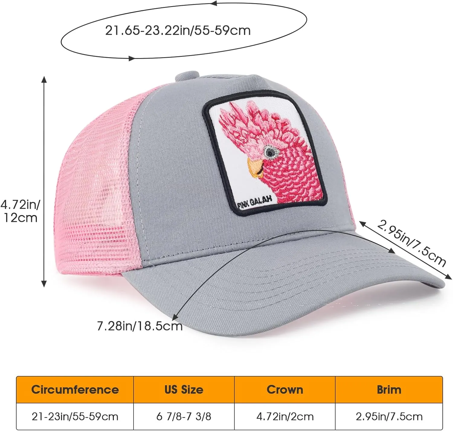 Mens Trucker Hats Mesh Snapback Animal Baseball Hats Unisex Running Sport Cap for Women Men