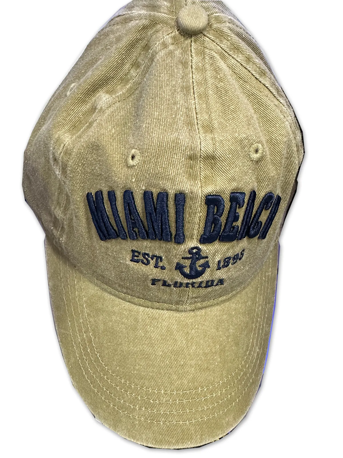 Miami Beach Florida Washed Style Hats Assortment, Adult Size - One Size Fits Most, Dad or Mom Gift Baseball Cap
