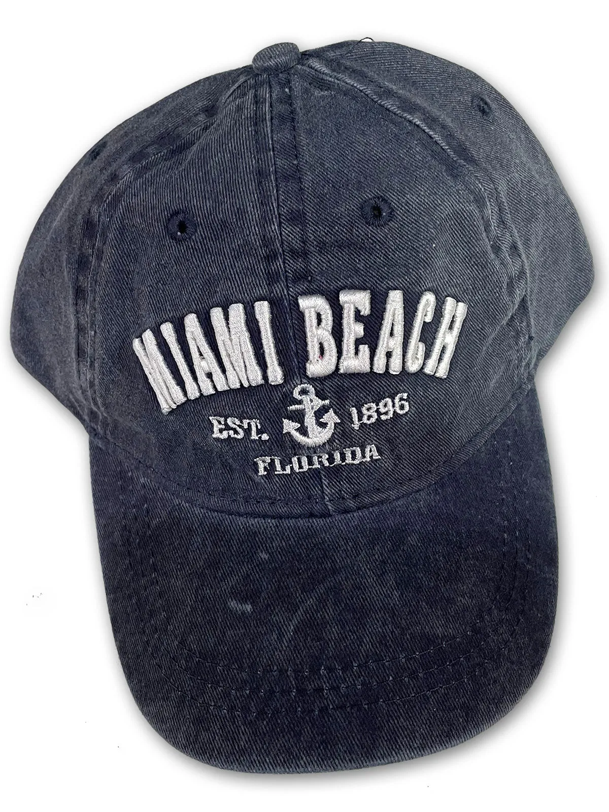 Miami Beach Florida Washed Style Hats Assortment, Adult Size - One Size Fits Most, Dad or Mom Gift Baseball Cap