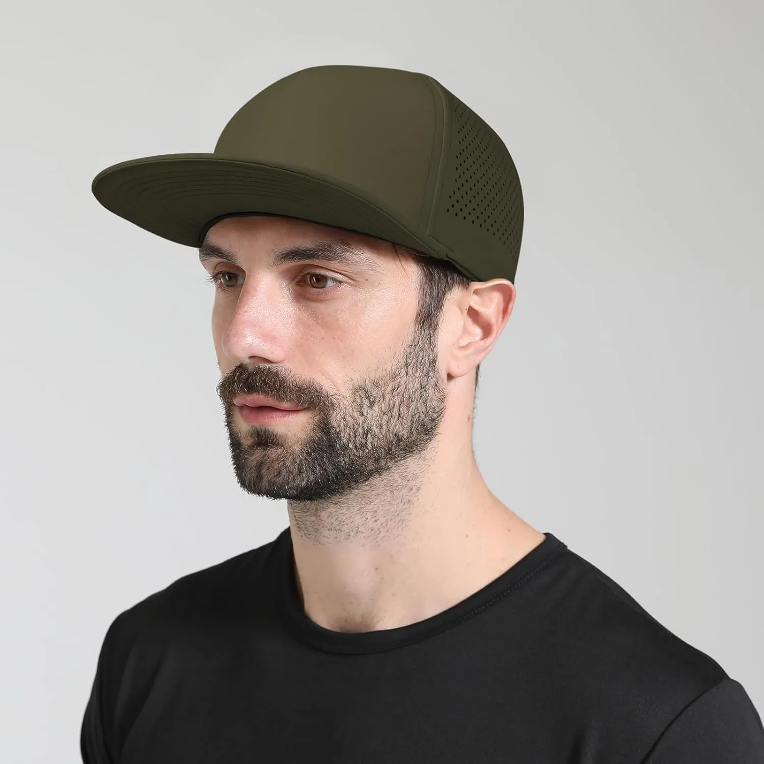 M/L/XL/XXL Oversize Flat Bill Baseball Cap for Men Women Quick Dry Snapback Hats Summer Mesh 5 Panel Cap