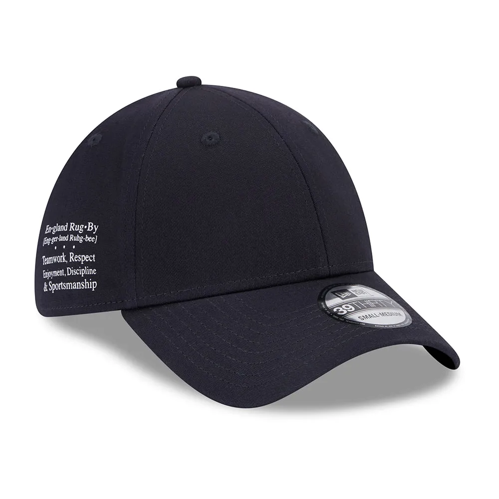 New Era 39THIRTY Rugby Football Union Baseball Cap - Definition - Navy Blue