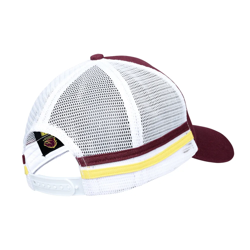 NRL Stripe Trucker Cap - Brisbane Broncos - Hat - Adult - One Size