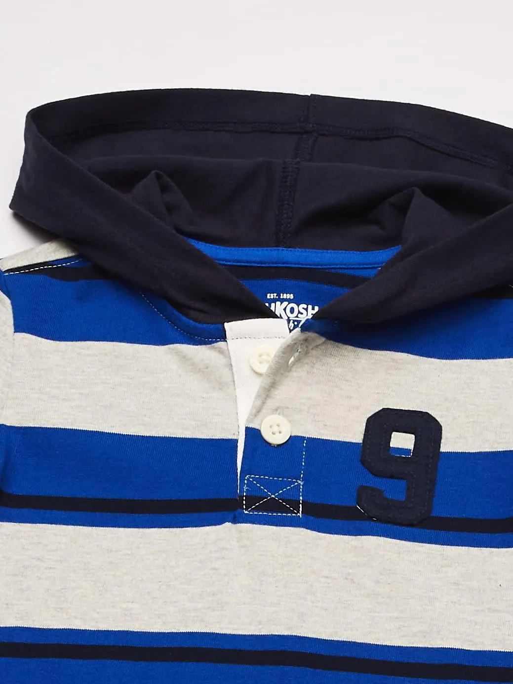 OshKosh B'Gosh Boys' Little Hooded Rugby Top