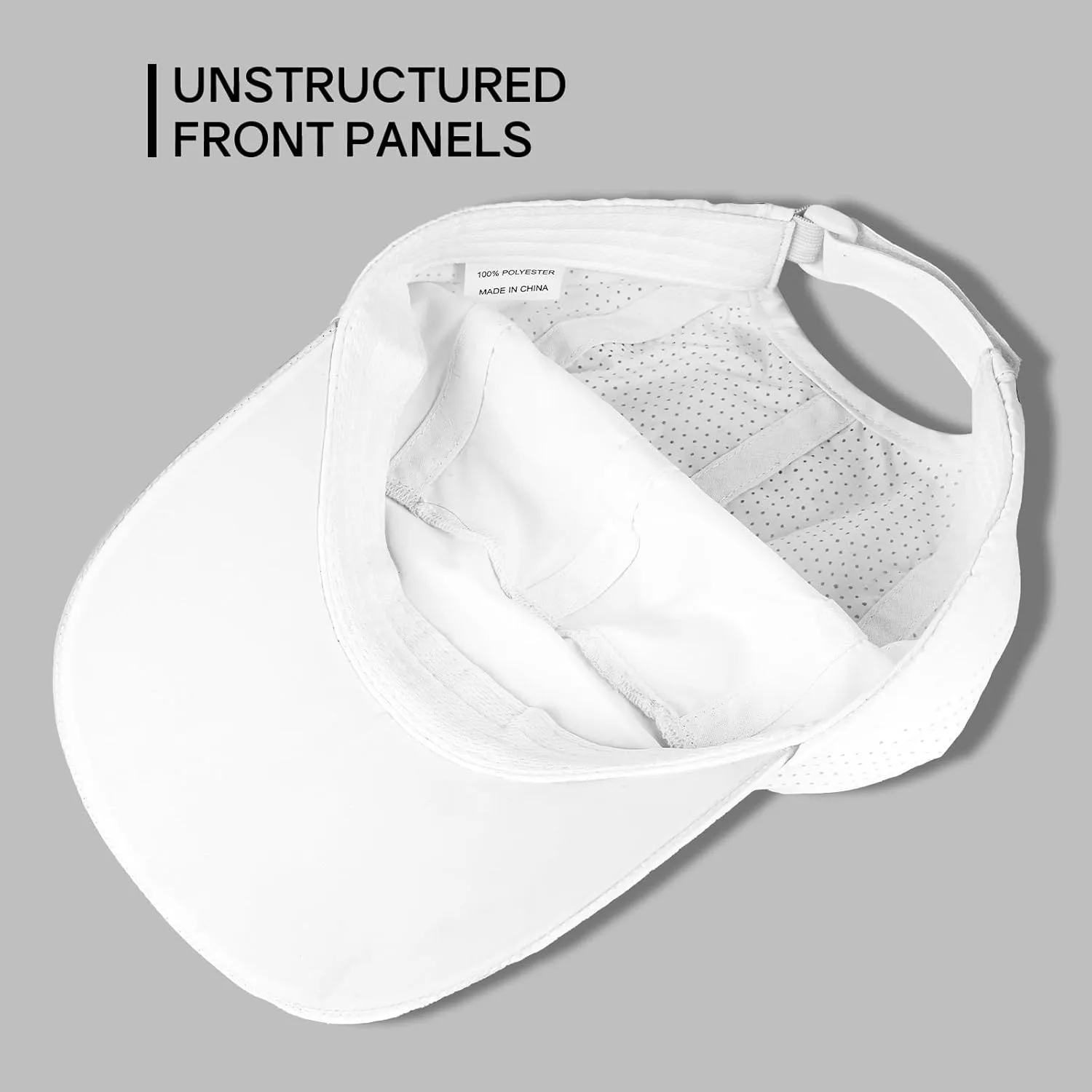 Quick Dry Running Hat Adjustable Cooling Baseball Hat Breathable Sport Cap Reflective UPF 50  Run Hats for Womens Men