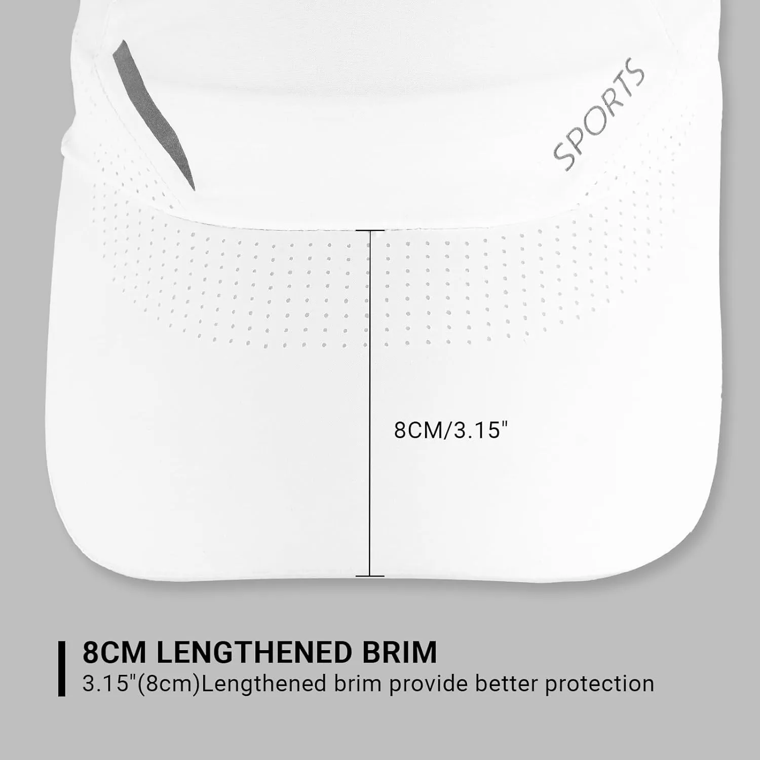 Quick Dry Running Hat Adjustable Cooling Baseball Hat Breathable Sport Cap Reflective UPF 50  Run Hats for Womens Men