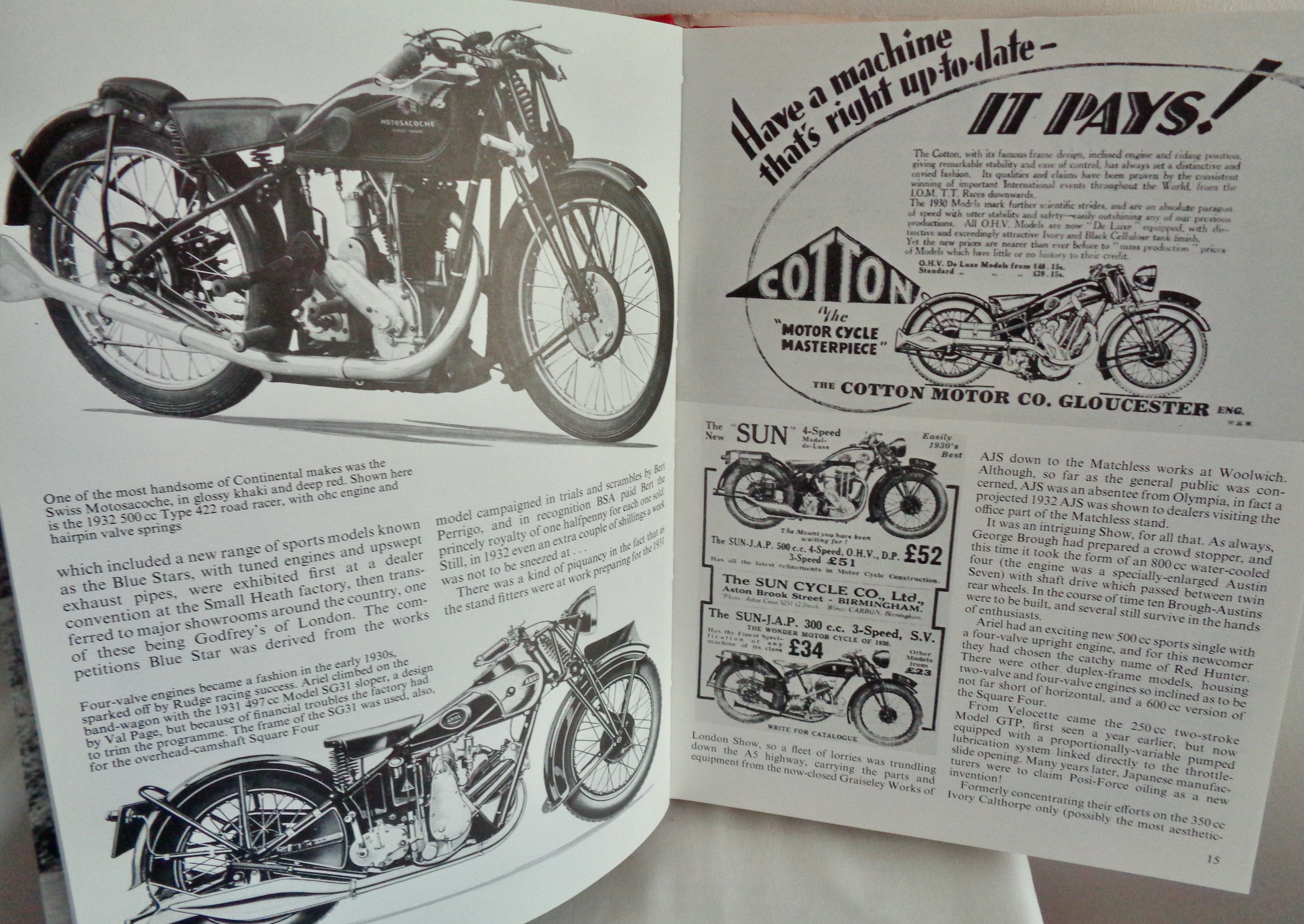 RESERVED FOR MARTIN K: 1981 Book Motor Cycling in the 1930s by Bob Currie