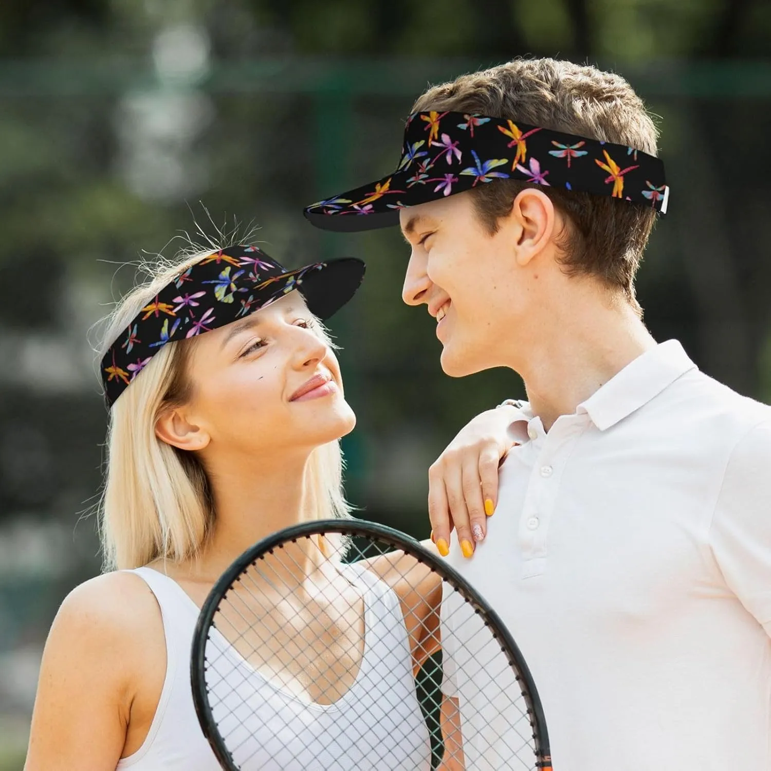 Sports Sun Visor Hats Adjustable Men Women Lightweight Packable Cooling Empty Top Visor Hat for Running, Tennis, Golf