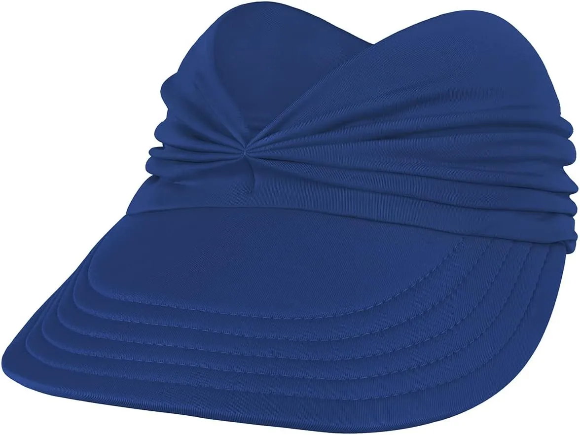 Sun Hats for Women UV Protection Sun Visor Wide Brim Summer Hats with Ponytail