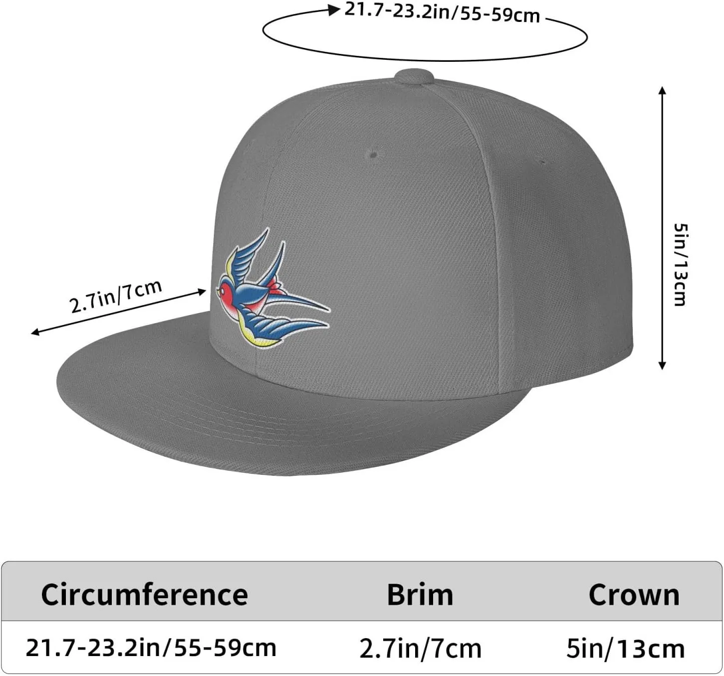 Swallow Trucker Hat for Men Snapback Hats Baseball Cap Flat Brim Hats