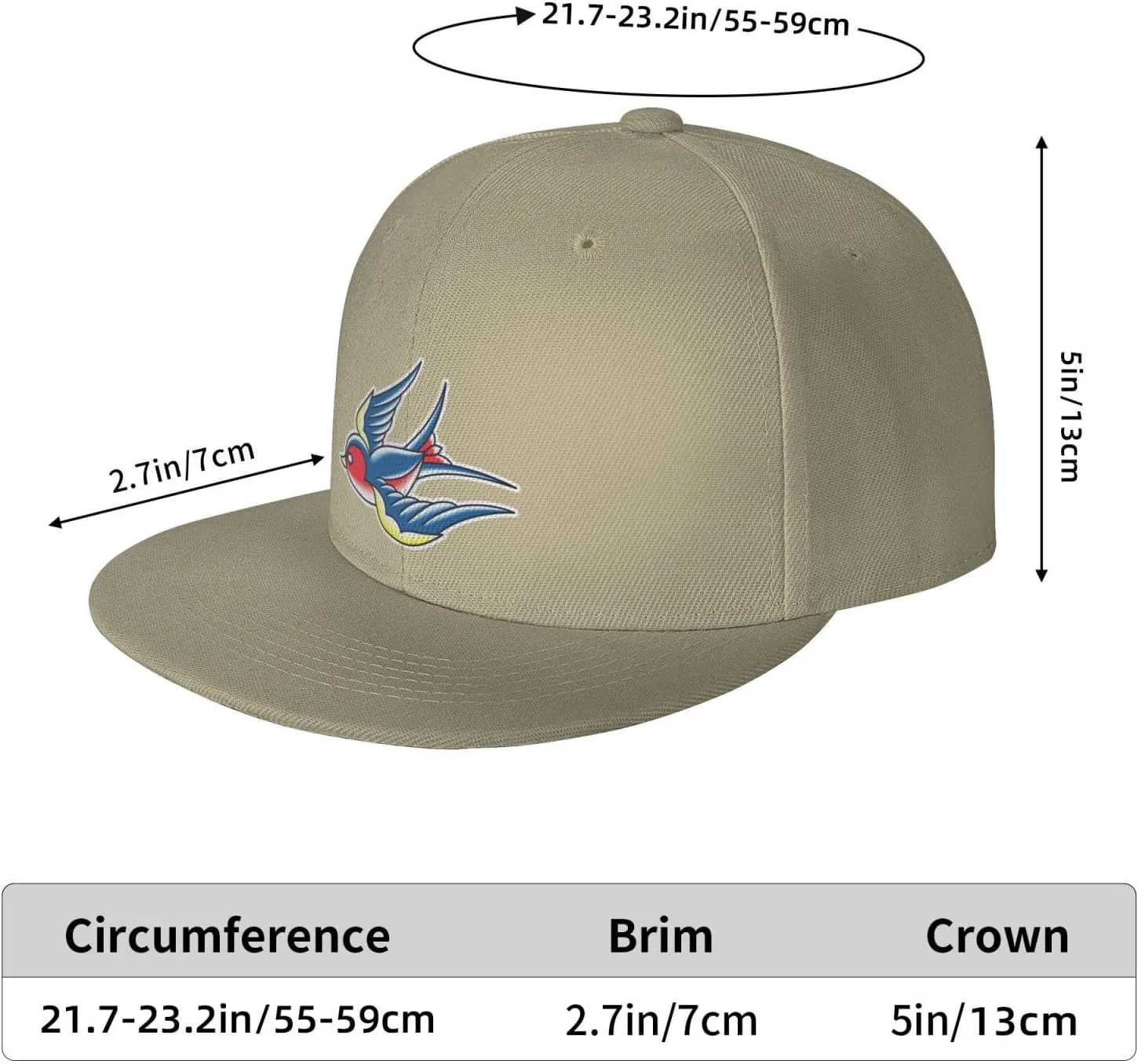 Swallow Trucker Hat for Men Snapback Hats Baseball Cap Flat Brim Hats