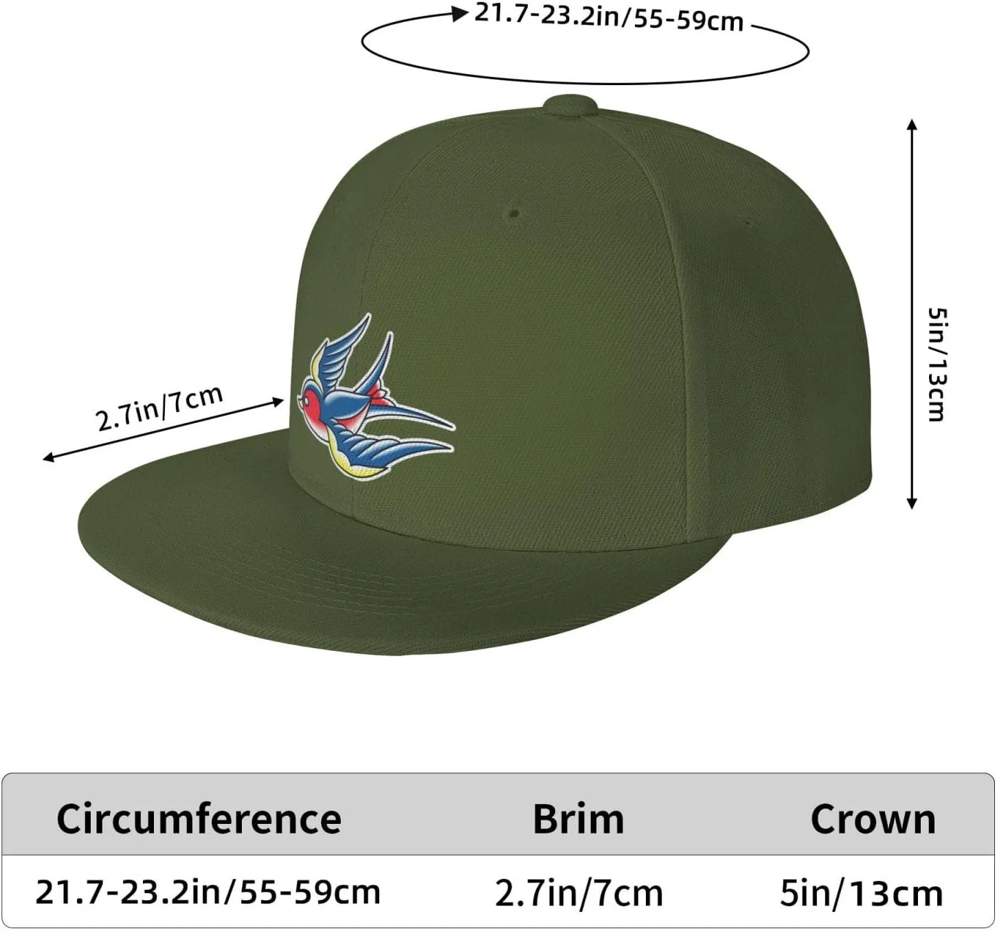Swallow Trucker Hat for Men Snapback Hats Baseball Cap Flat Brim Hats
