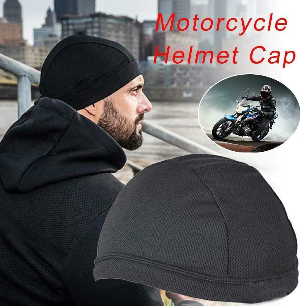 TOPLOR Moisture Wicking Skull Cap/Helmet Liner/Running Beanie Caps for Men - Motorcycle Cycling Breathable Dome Cap Sweatband