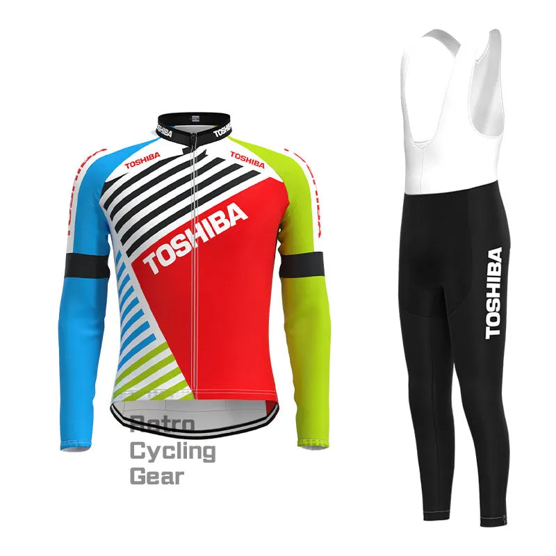 Toshiba Stripes Retro Short Sleeve Cycling Kit