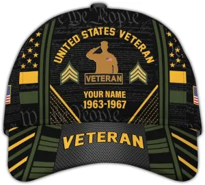 Veteran Hats for Men  Military Veteran Caps, Patriotic Ball Cap, Gift for Veterans Day, Adjustable Design, Tactical Ball Cap