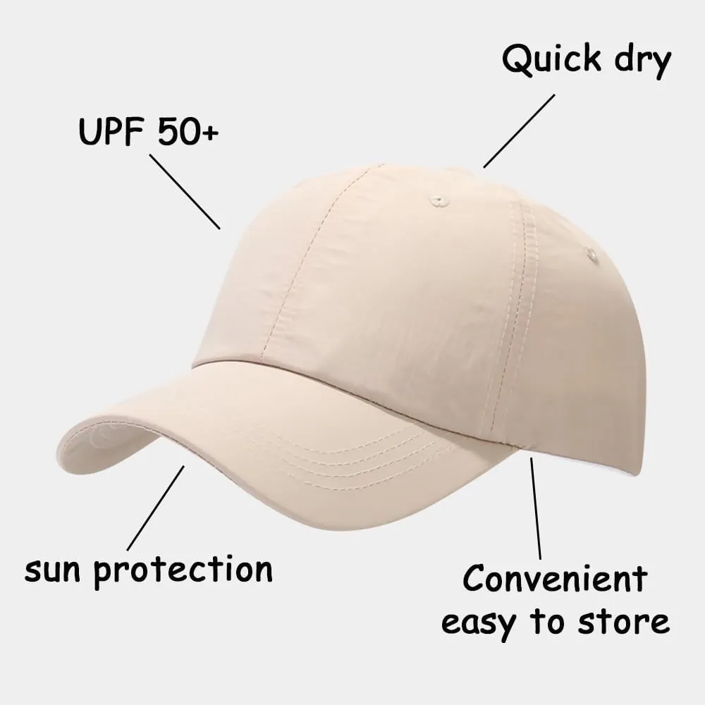 Waterproof Baseball Cap Breathable UPF50  Caps for Men Women Outdoor Sport Adjustable Rain Quick Dry Hat
