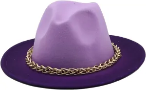 Women Men Winter Autumn Chain Woolen Fedoras Top Hat Jazz Caps Bowler Hats