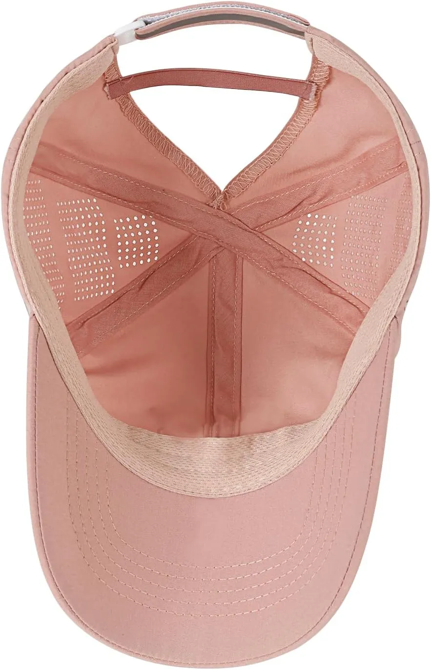 Womens Baseball Cap,Quick Drying Ponytail Hat,Lightweight UV Protection Mesh Sun Hat,Breathable Running Golf Hats for Women