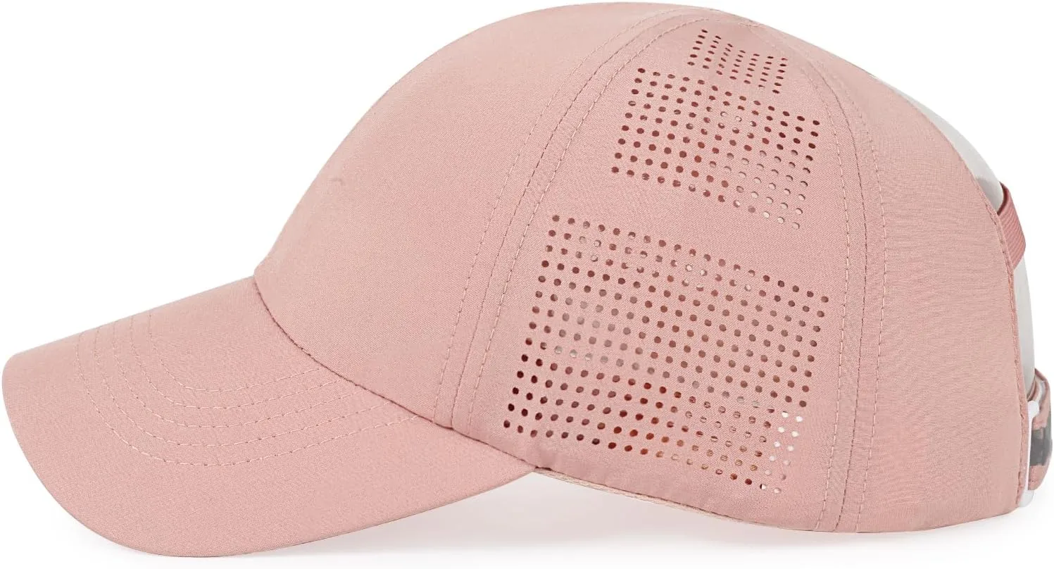 Womens Baseball Cap,Quick Drying Ponytail Hat,Lightweight UV Protection Mesh Sun Hat,Breathable Running Golf Hats for Women