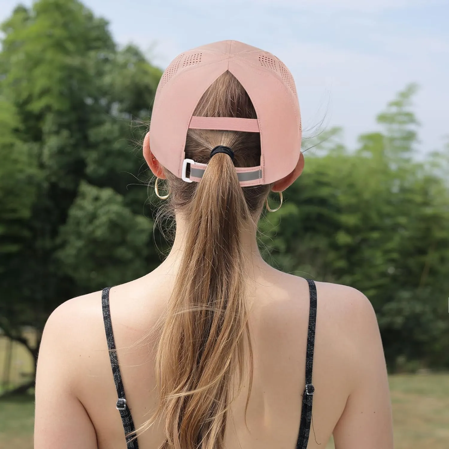 Womens Baseball Cap,Quick Drying Ponytail Hat,Lightweight UV Protection Mesh Sun Hat,Breathable Running Golf Hats for Women