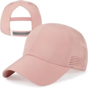 Womens Baseball Cap,Quick Drying Ponytail Hat,Lightweight UV Protection Mesh Sun Hat,Breathable Running Golf Hats for Women
