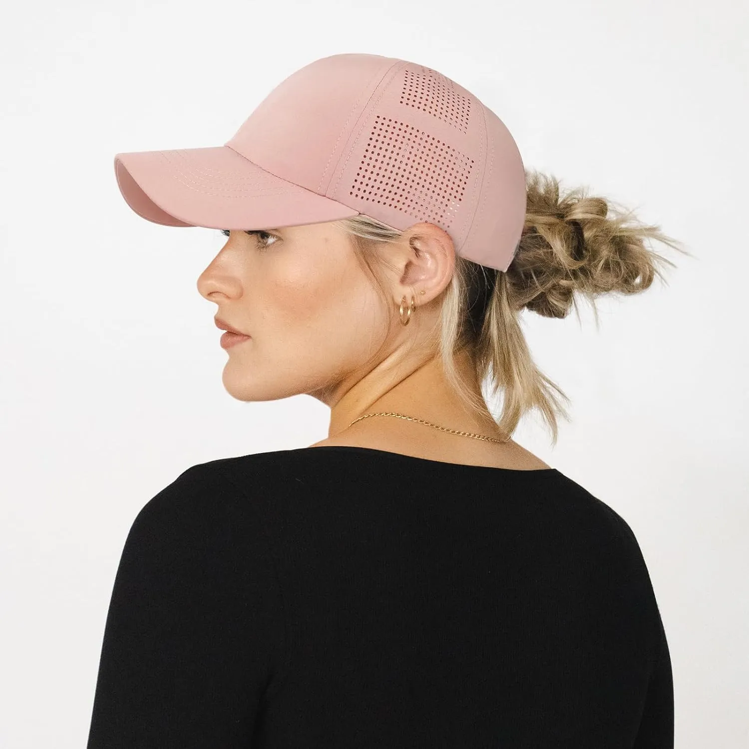 Womens Baseball Cap,Quick Drying Ponytail Hat,Lightweight UV Protection Mesh Sun Hat,Breathable Running Golf Hats for Women